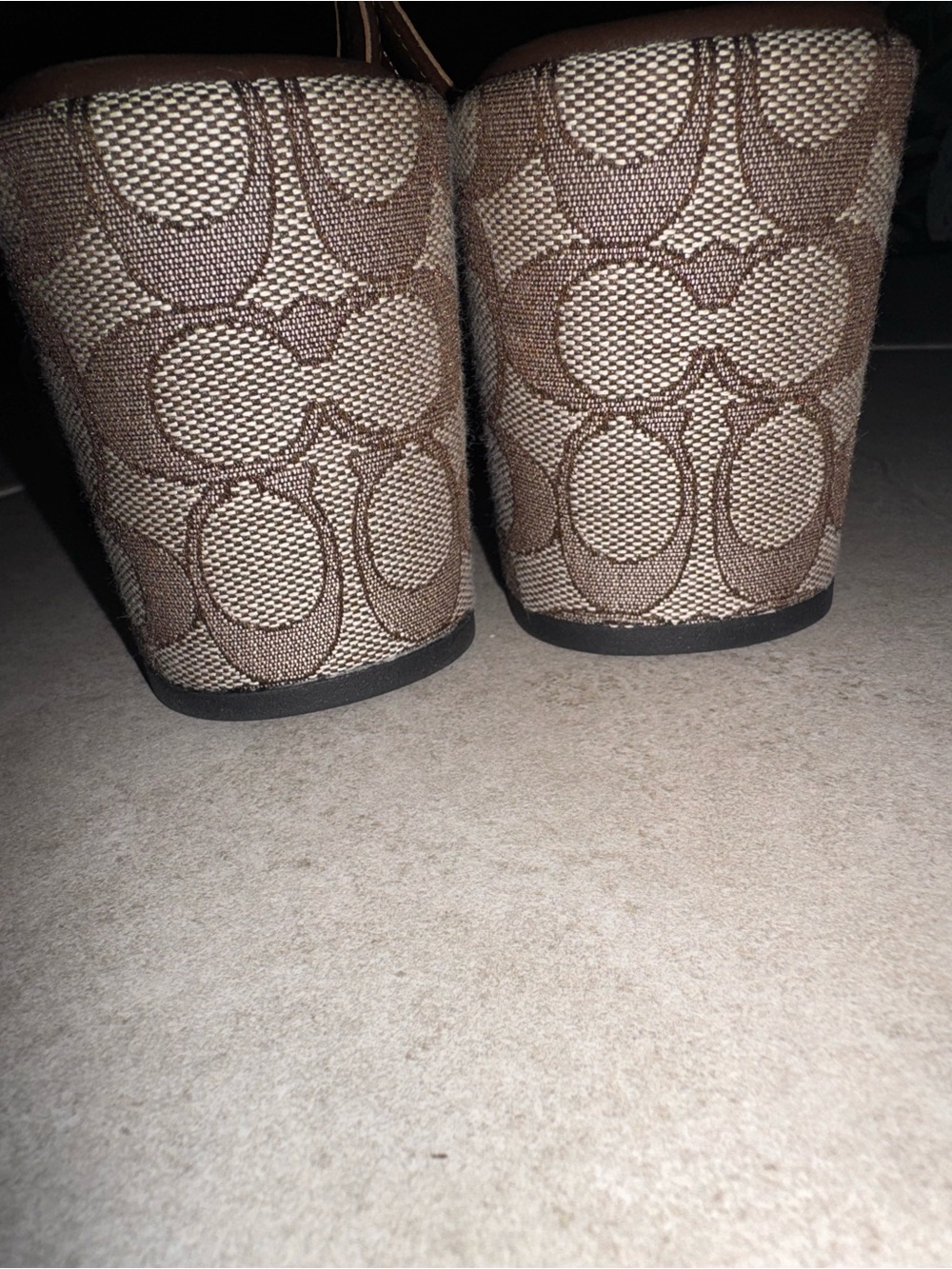 Coach Gale Wedge Sandal In Signature Jacquard 129 CHF NWOB - Picture 8 of 12